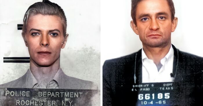 I Took And Restored 23 B&W Mugshots Of Famous People (23 Pics)