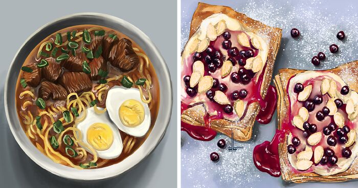 I Illustrate Dishes That Will Probably Make You Hungry (40 Pics)