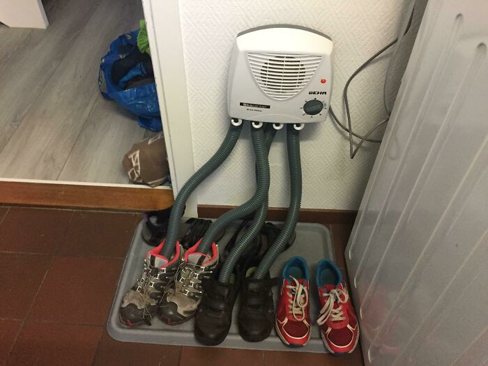 Norwegian Shoe Drying Machine. For Those Who Live In Wet Or Snowy Environments, Must Be A Trouble Saver
