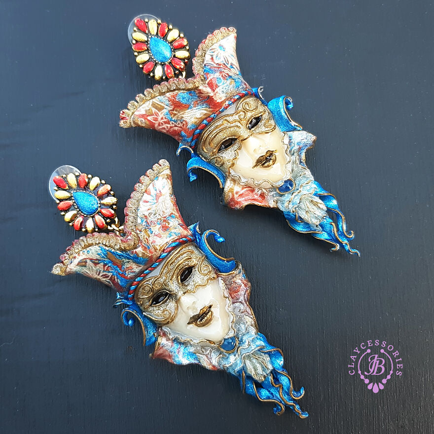 Venetian Mask Earrings Collection