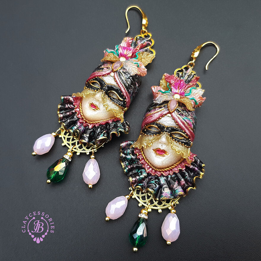 Venetian Mask Earrings Collection