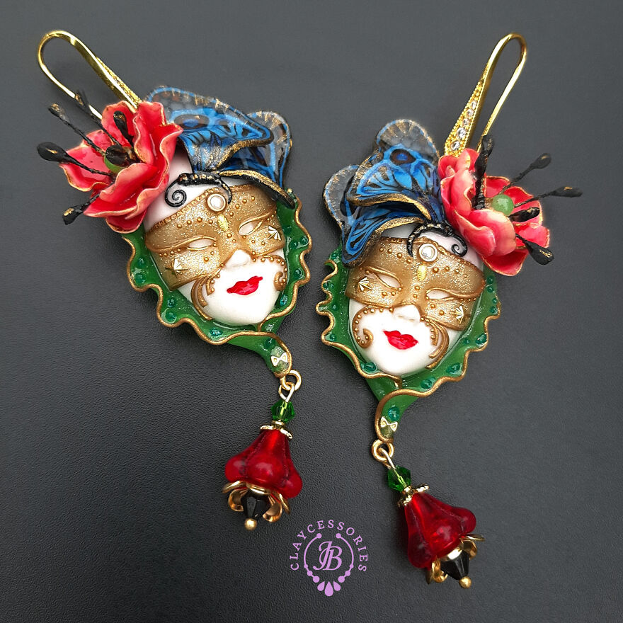 Venetian Mask Earrings Collection