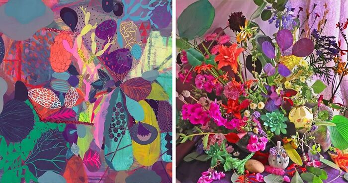 Floral Artist Uses Flowers To Recreate Famous Paintings And Photos (83 Pics)