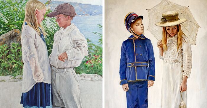 My 25 Portrait Paintings Show The Growth Of My Triplets, And More