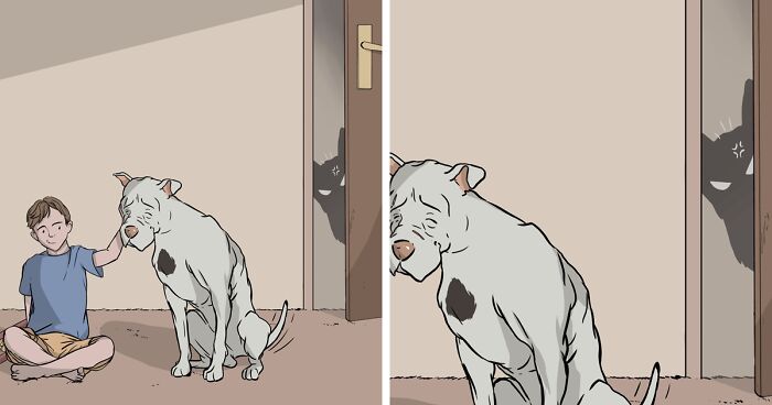 My Brother Created Comics About Neighborhood Pets To Help Me Promote My Book (37 Pics)