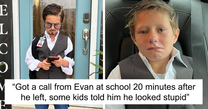 This Boy Left For School Dressed As Tony Stark Only To Call His Mom 20 Minutes Later Because He Was Bullied For His Costume