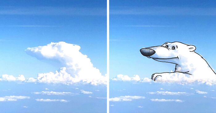 This Artist Comes Up With Fun Illustrations Out Of Cloud Shapes (80 Pics)