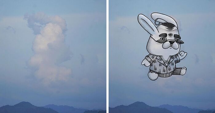 Clouds Come Alive As Cute Animals In The Drawings Of This Artist (80 Pics)