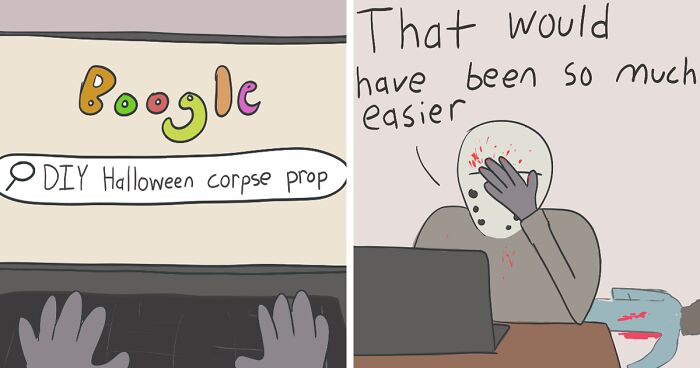 Here Are My 21 Ridiculous Comics That I Created During October Using Halloween Prompts