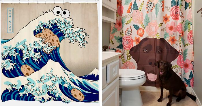 96 Times When Shower Curtains Were The Main Piece In The Bathroom