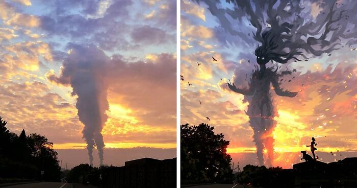 Artist Takes Other People's Nature Photos And 