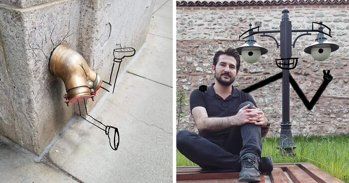 39 Creative Drawings On Pictures Of Everyday Objects Created By This Artist