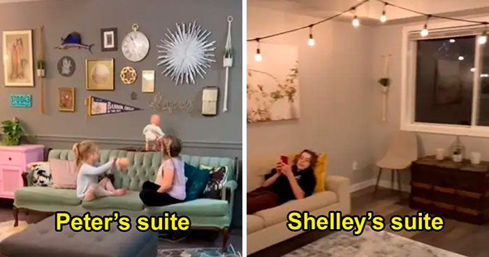 Couple And Their 5 Kids Live Their Life “Unblended” In Two Separate Suites In The Same House