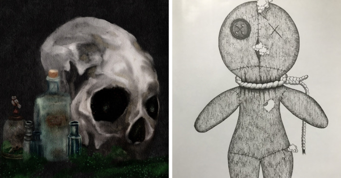 creepy drawings of people