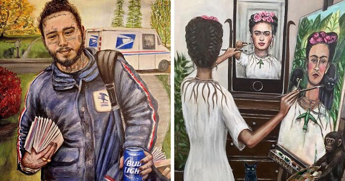 Artist Gives A Comically Exaggerated Representation Of Popular Characters And Phenomena In His Paintings, And Here Are The Best 59 Pics 