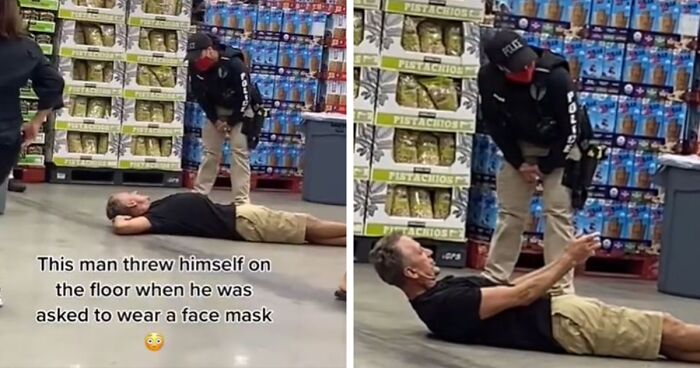 Man From Florida Lies On Costco Floor For 8 Minutes To Protest Mask Requirements