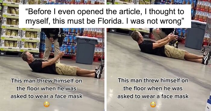 This Man Throws A Temper Tantrum In The Middle Of The Supermarket, Boycotting The Requirement To Wear A Mask