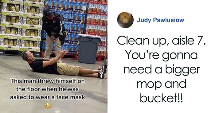 American Man Throws Himself On The Supermarket Floor In Bizarre Tantrum Because He Doesn’t Want To Wear A Mask