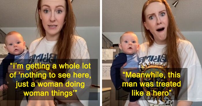 Mom Calls Out Society's Double Standards After Her Husband Is Treated Like A 'Hero' For The Tasks She Does Unnoticed