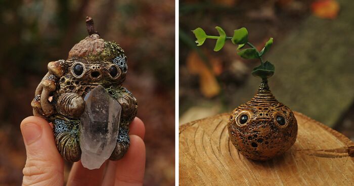 Using Polymer Clay I Create Nature-Inspired Whimsical Sculptures (32 Pics)