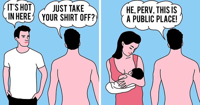 Artist With A Twisted Sense Of Humor Pokes Fun At Toxic Masculinity, Gender Stereotypes, And More In His 49 New Comics