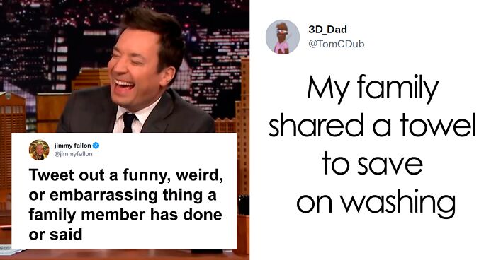 56 People Accept Fallon's #MyFamilyIsWeird Hashtag Challenge, Share Their Funny Stories