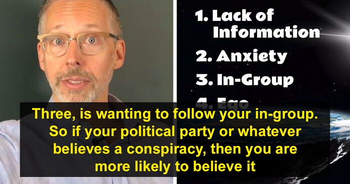 Psychology Educator Gives 4 Explanations Why People Fall For Conspiracies, Saying That Ego Plays An Important Role