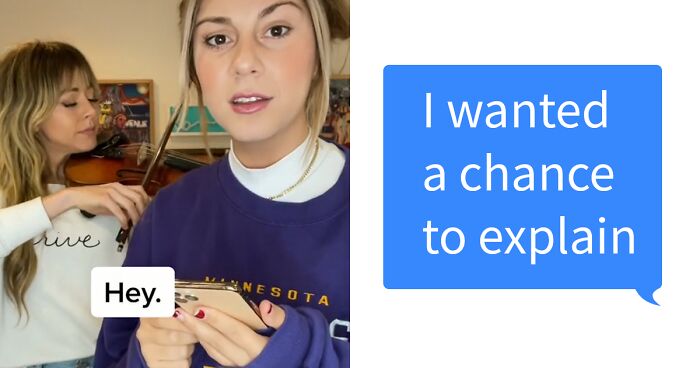 Woman Adds Sad Violin Music To The Cringy Text Her BF Sent Her After Cheating On Her, Her Hilariously Dramatic Performance Goes Viral