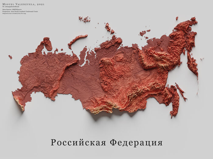 La Topografía de Rusia