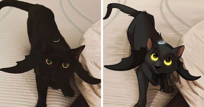 People Send Pics Of Their Pets To This Artist And She Disneyfies Them (30 New Pics)