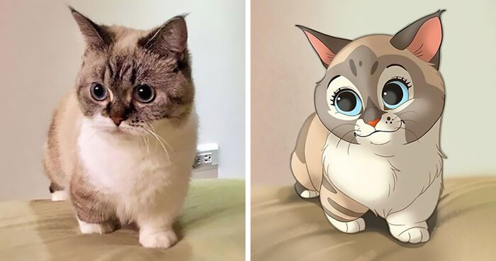 People Send Pics Of Their Pets To This Artist And She Disneyfies Them (30 New Pics)