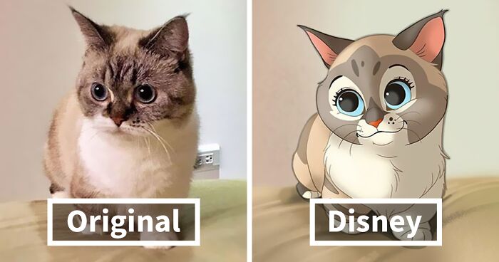 People Send Pics Of Their Pets To This Artist And She Disneyfies Them (30 New Pics)