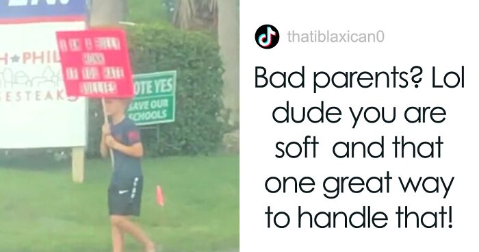 Passerby Notices A Kid Holding A “I’m A Bully” Sign, Films It And End Up Sparking An Online Debate About His Parents