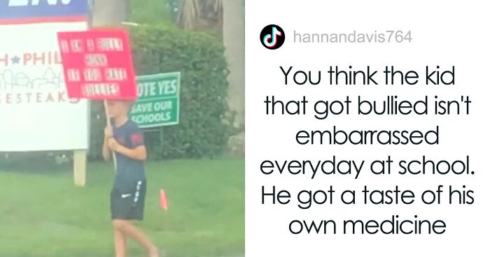 Parents Spark Debate After Making Their Son Stand Outdoors With A Sign ‘I Am A Bully’ As A Punishment