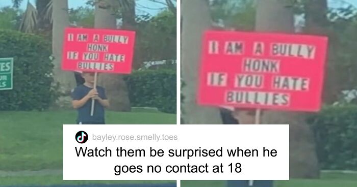 A Fierce Discussion Online Ensues After Parents Make Their Son Stand Outdoors With A Sign ‘I Am A Bully’ As A Punishment