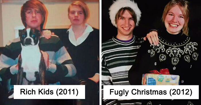 11 Portraits That These Siblings Send To Their Mom As A Christmas Gift That Get More Awkward Every Year