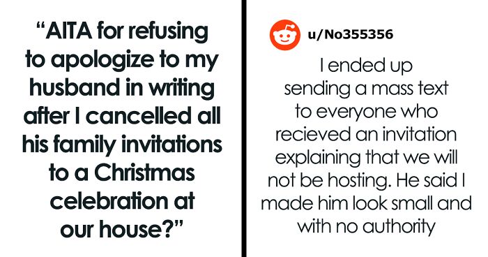 Woman Wonders If She Was Wrong To Cancel Christmas At Her House After Husband Invited His Family Of 26 People Over For 5 Days