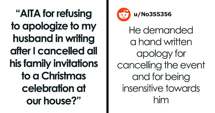 Husband Invites 26 Family Members For Christmas Without Speaking To His Wife About It, Demands A Written Apology When She Cancels It