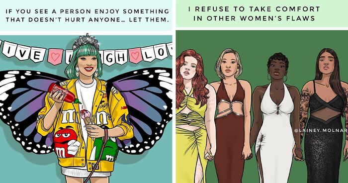 Lainey Molnar: Artist Drawing Societal Comics About Modern Woman Life