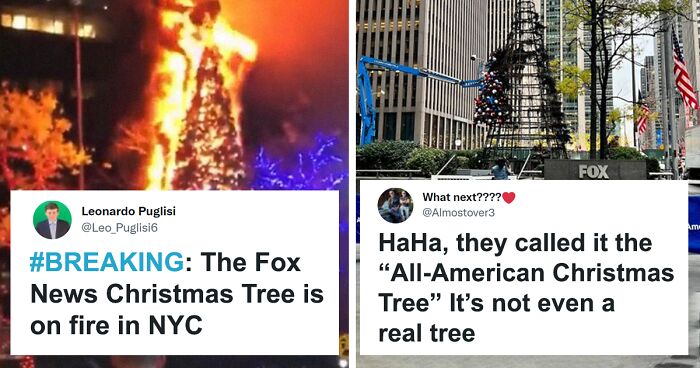 54 Spicy Social Media Takes On Fox News’ $500,000 Christmas Tree Being Set On Fire