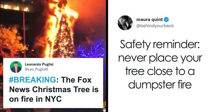 “When The War On Christmas Was Inside You All Along”: 54 Jokes About Fox News' Christmas Tree On Fire