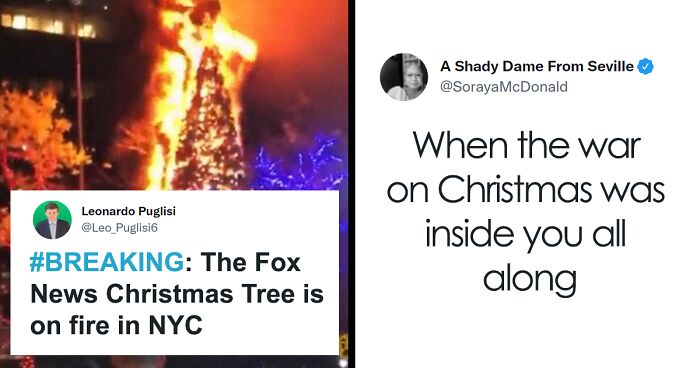 Fox News' Christmas Tree Was Set On Fire In Manhattan And Here's What The Internet Had To Say About It (54 Pics)