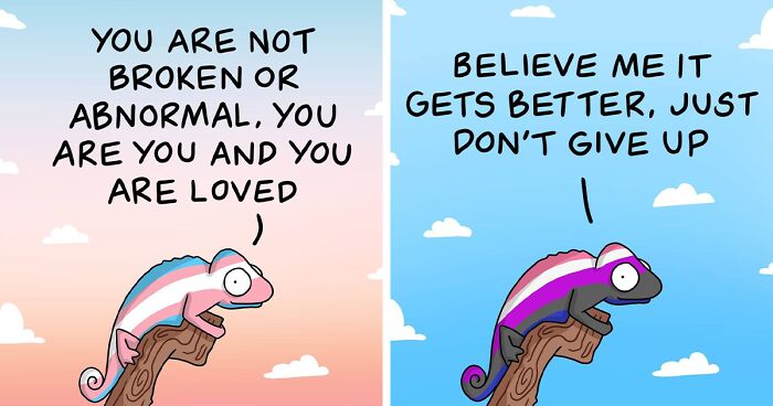 Artist Creates Wholesome Queer Chameleon Comics That Might Give One A Better Understanding About Different Identities (26 Pics)