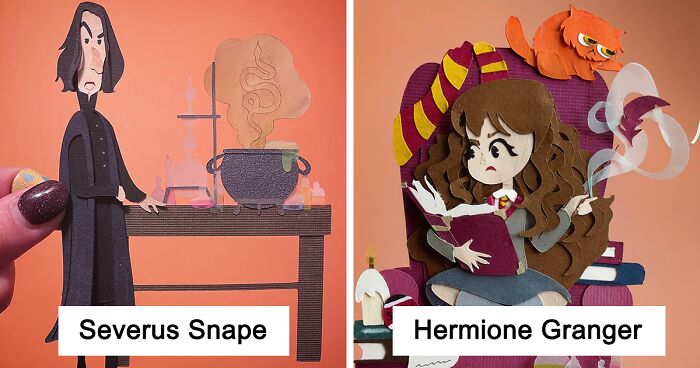 27 Paper Art Creations Based On Harry Potter Characters Done By Me