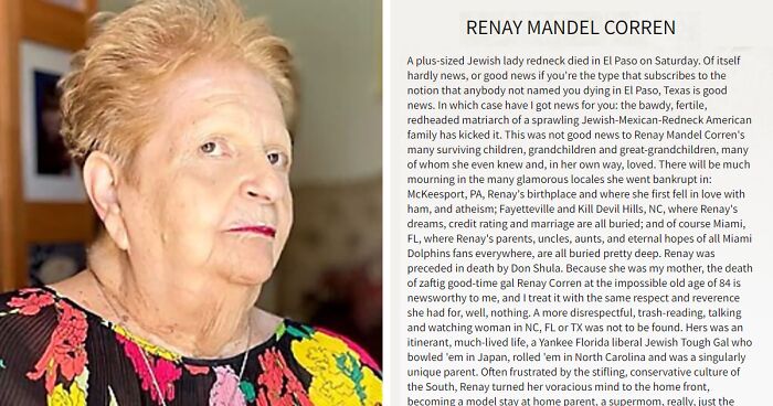 Gay Son Writes A Funny Obituary For His “Bawdy, Rowdy” Mother, And It Goes Viral