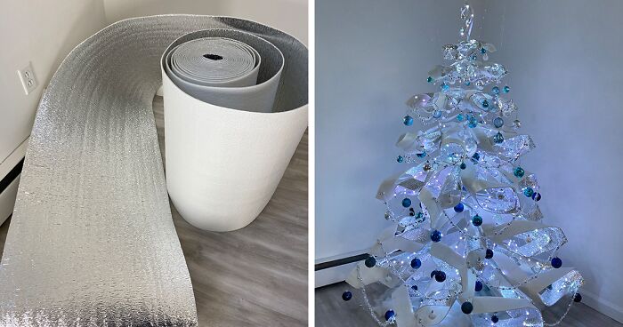 We've Made A Floating Christmas Tree From Reflective Foam, And Give A Sneak Peek Into How We've Done It