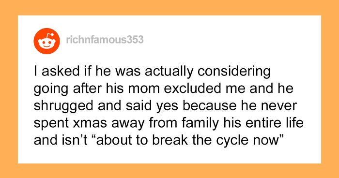 Wife Doesn't Get Invited To Her Husband's Family Xmas, Asks If She's Wrong For Not Packing His Bag