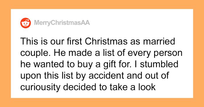 Woman Finds Husband's Secret Gift List, Gets Angry After Seeing What He Is Buying For Her Vs. His Friends