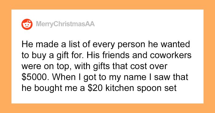 Wife Confronts Husband After Finding Out That Her Christmas Gift From Husband Is Much Cheaper Than Even His Coworkers'