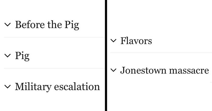 Twitter Users Can't Get Enough Of These Out Of Context Wikipedia Tables Of Contents Screenshots (15 Pics)